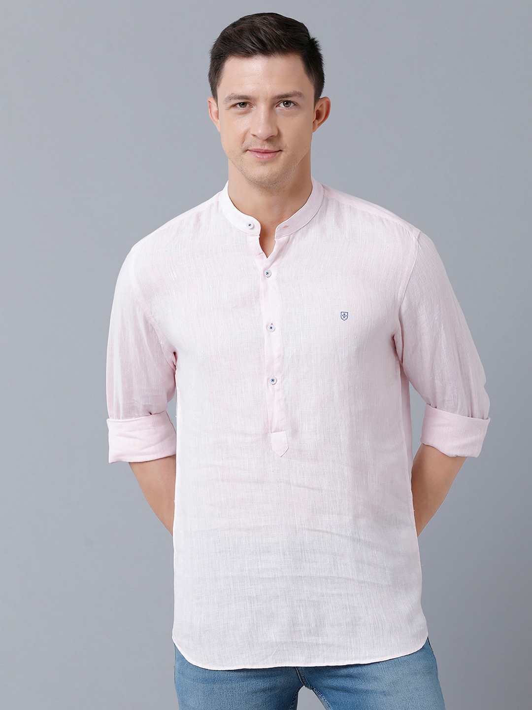 

Linen Club Men Sustainable Casual Shirt, Pink