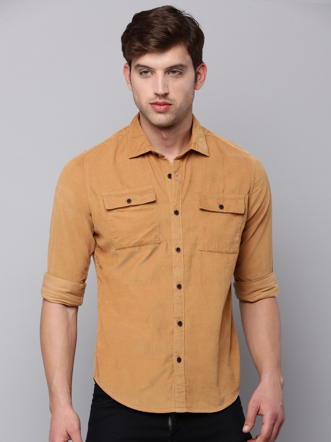 

SHOWOFF Men Comfort Casual Cotton Shirt, Tan