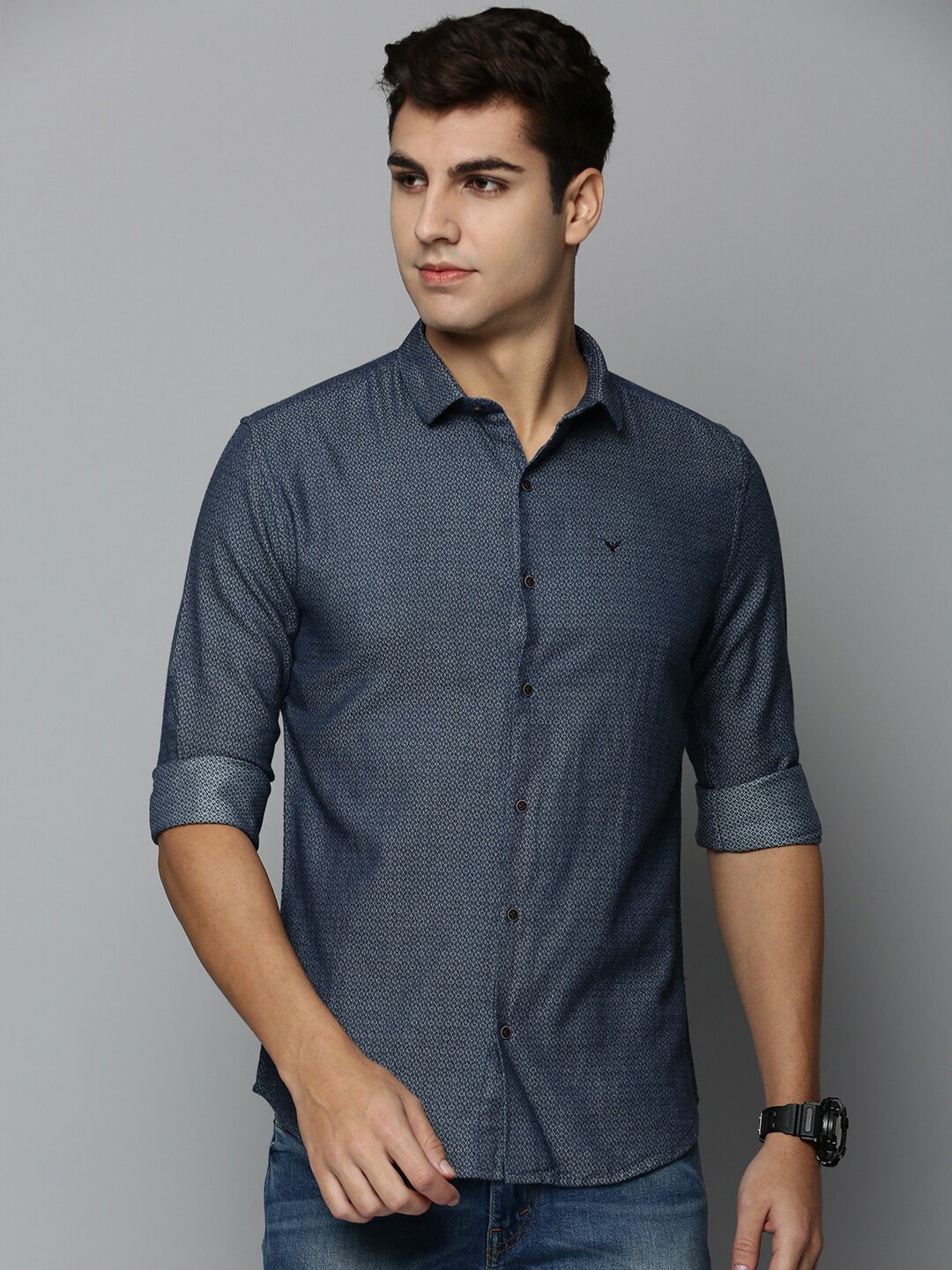 

SHOWOFF Men Comfort Abstract Printed Casual Cotton Shirt, Grey