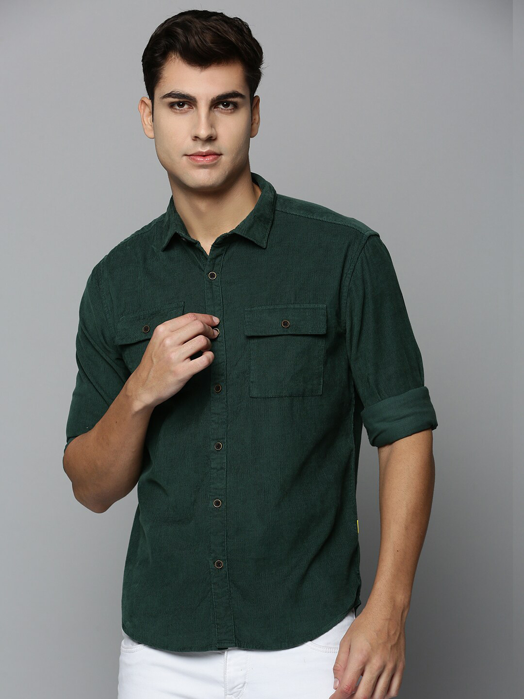 

SHOWOFF Men Comfort Casual Cotton Shirt, Green