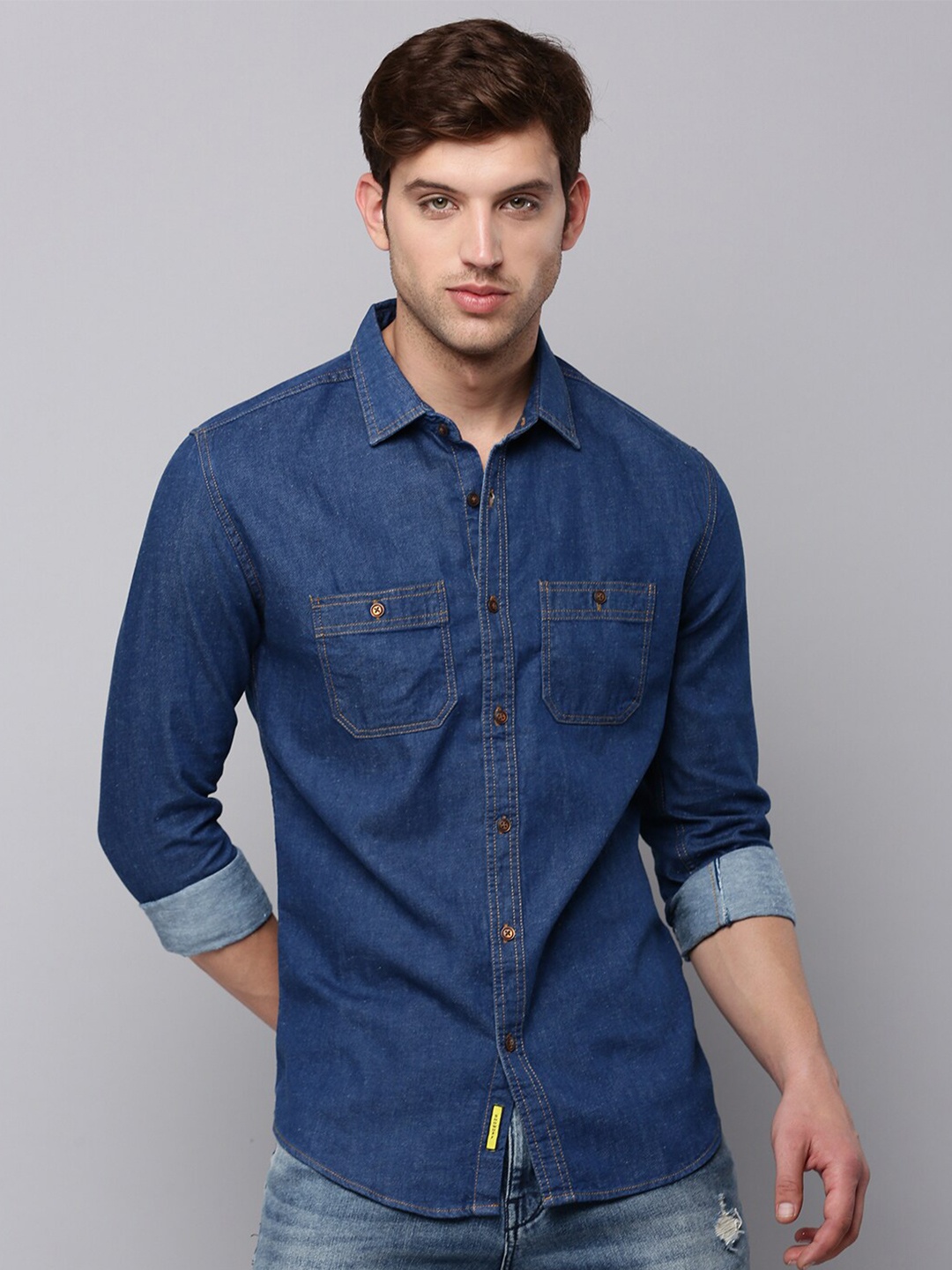 

SHOWOFF Men Casual Shirt, Navy blue