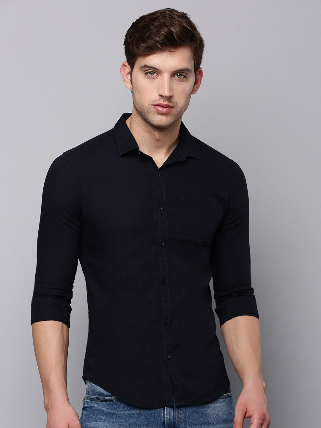 

SHOWOFF Men Cotton Classic Casual Shirt, Black