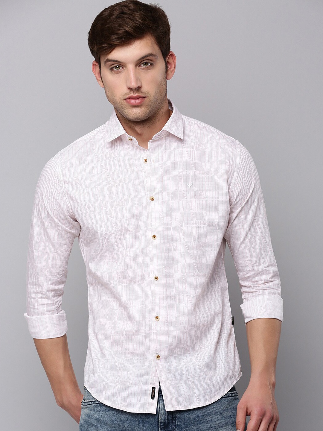 

SHOWOFF Men Casual Cotton Shirt, Rose