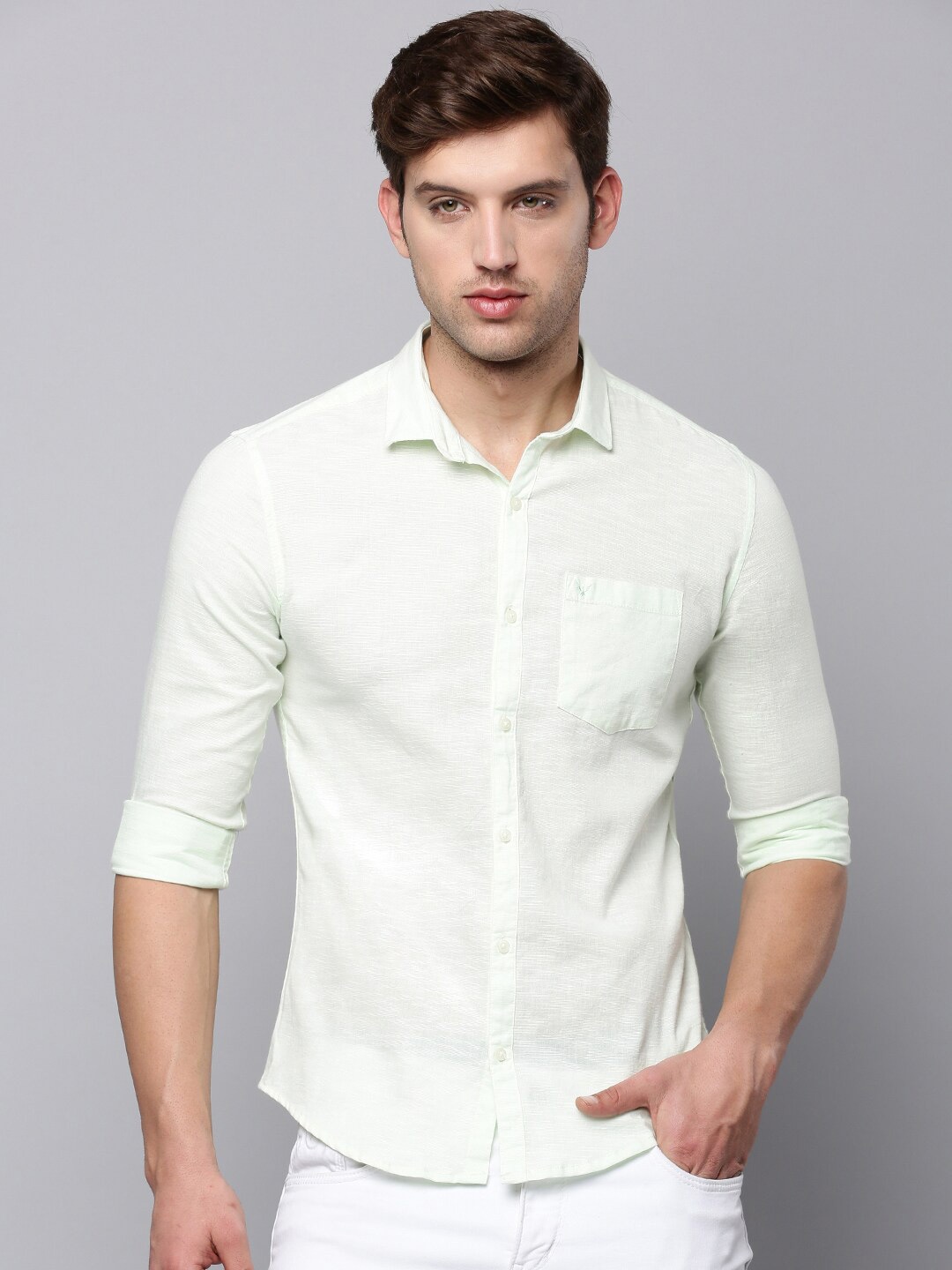 

SHOWOFF Men Cotton Casual Shirt, Green