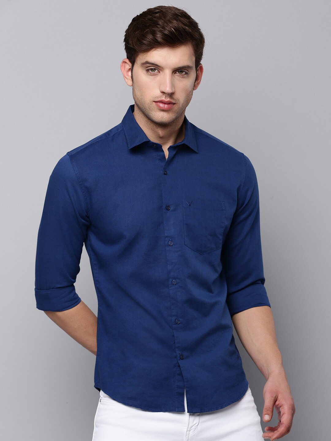 

SHOWOFF Men Classic Cotton Casual Shirt, Blue