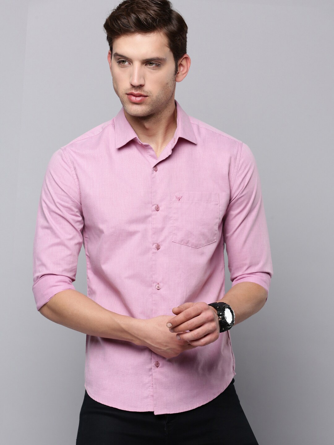 

SHOWOFF Men Classic Casual Cotton Shirt, Mauve