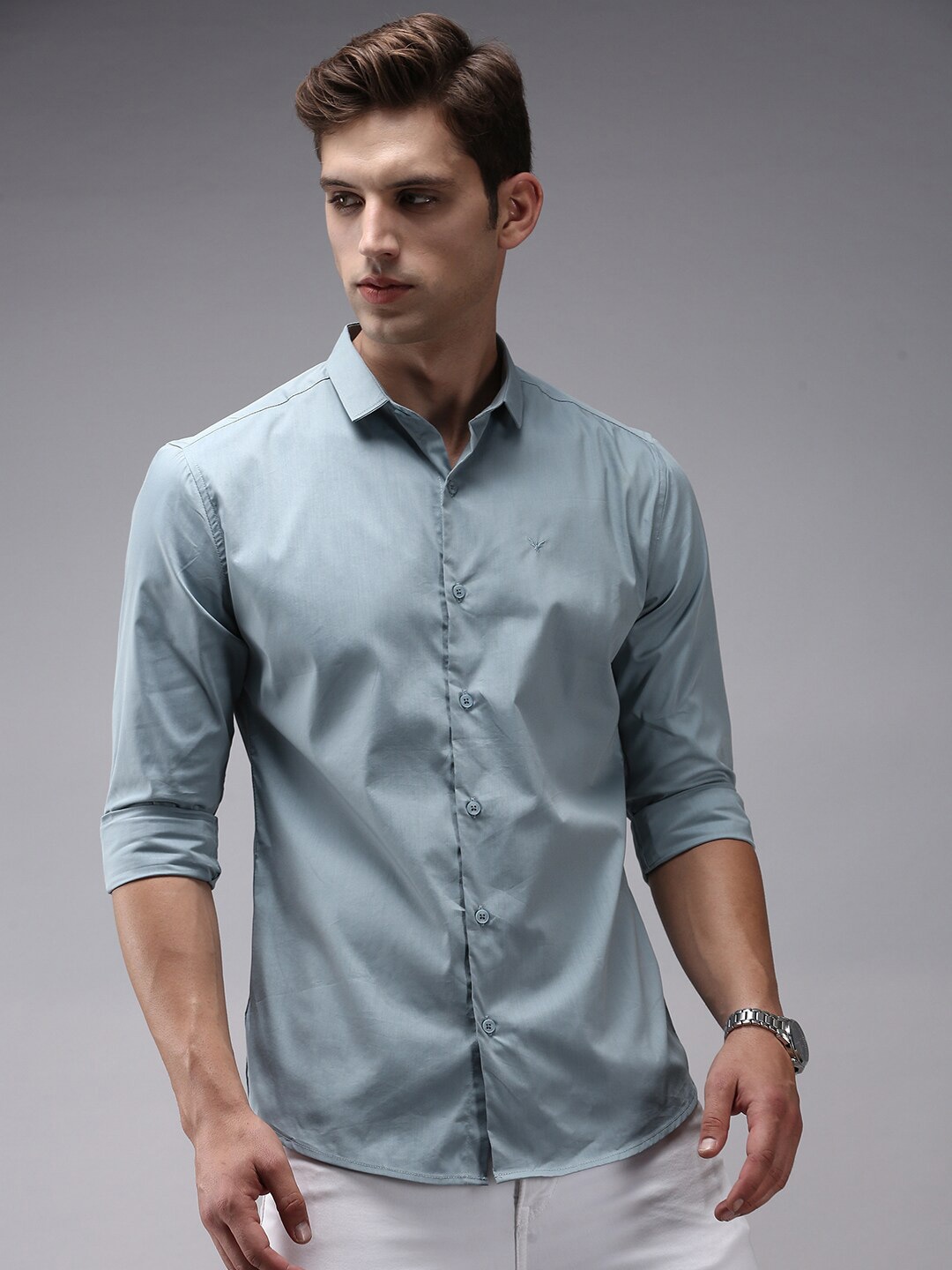 

SHOWOFF Men Comfort Casual Cotton Shirt, Blue