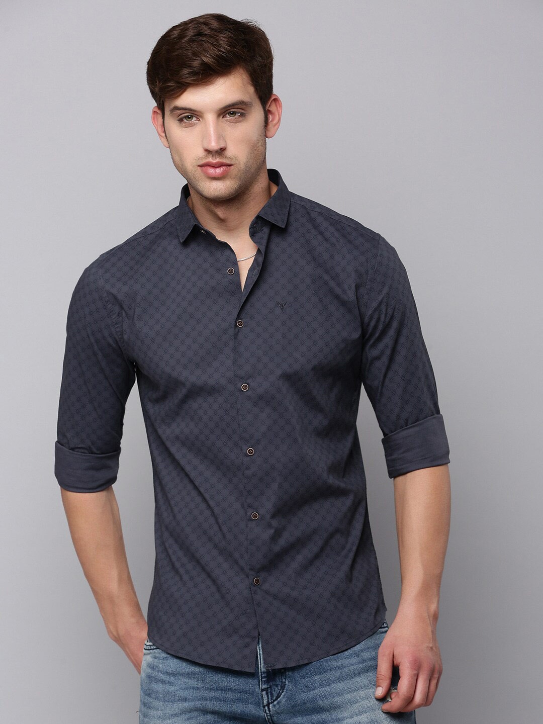 

SHOWOFF Men Printed Casual Shirt, Grey