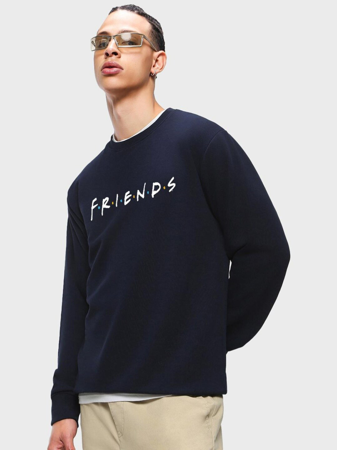 

Bewakoof Men Printed Pullover Sweatshirt, Blue