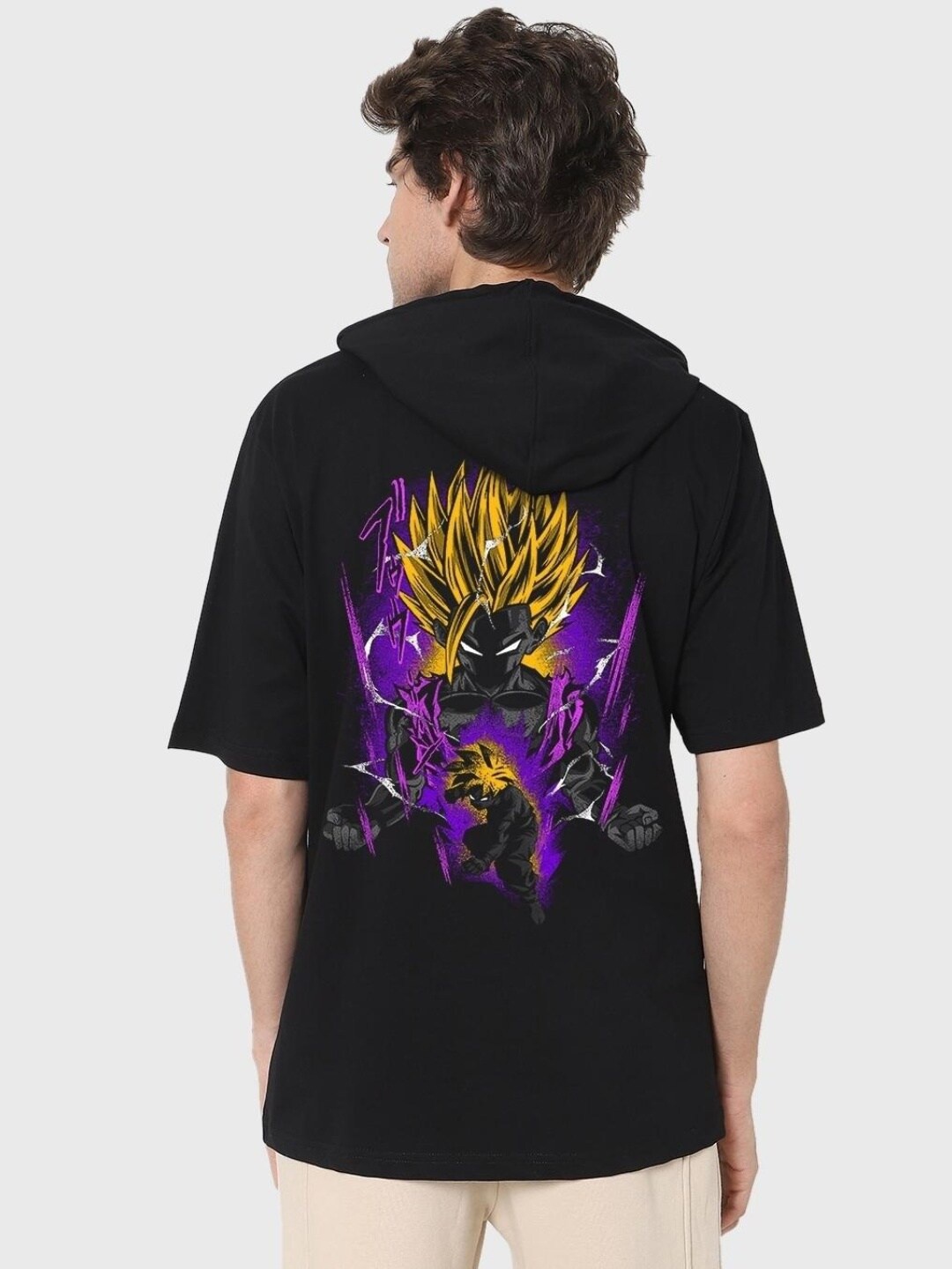 

Bewakoof Men Printed Hooded Cotton Pullover Sweatshirt, Black