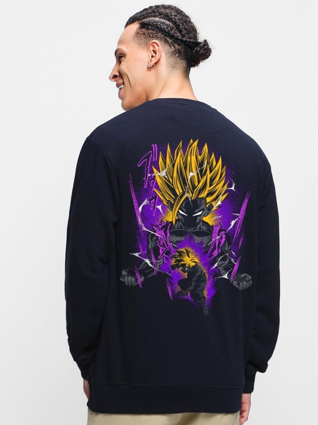 

Bewakoof Men Graphic Printed Pullover Sweatshirt, Blue
