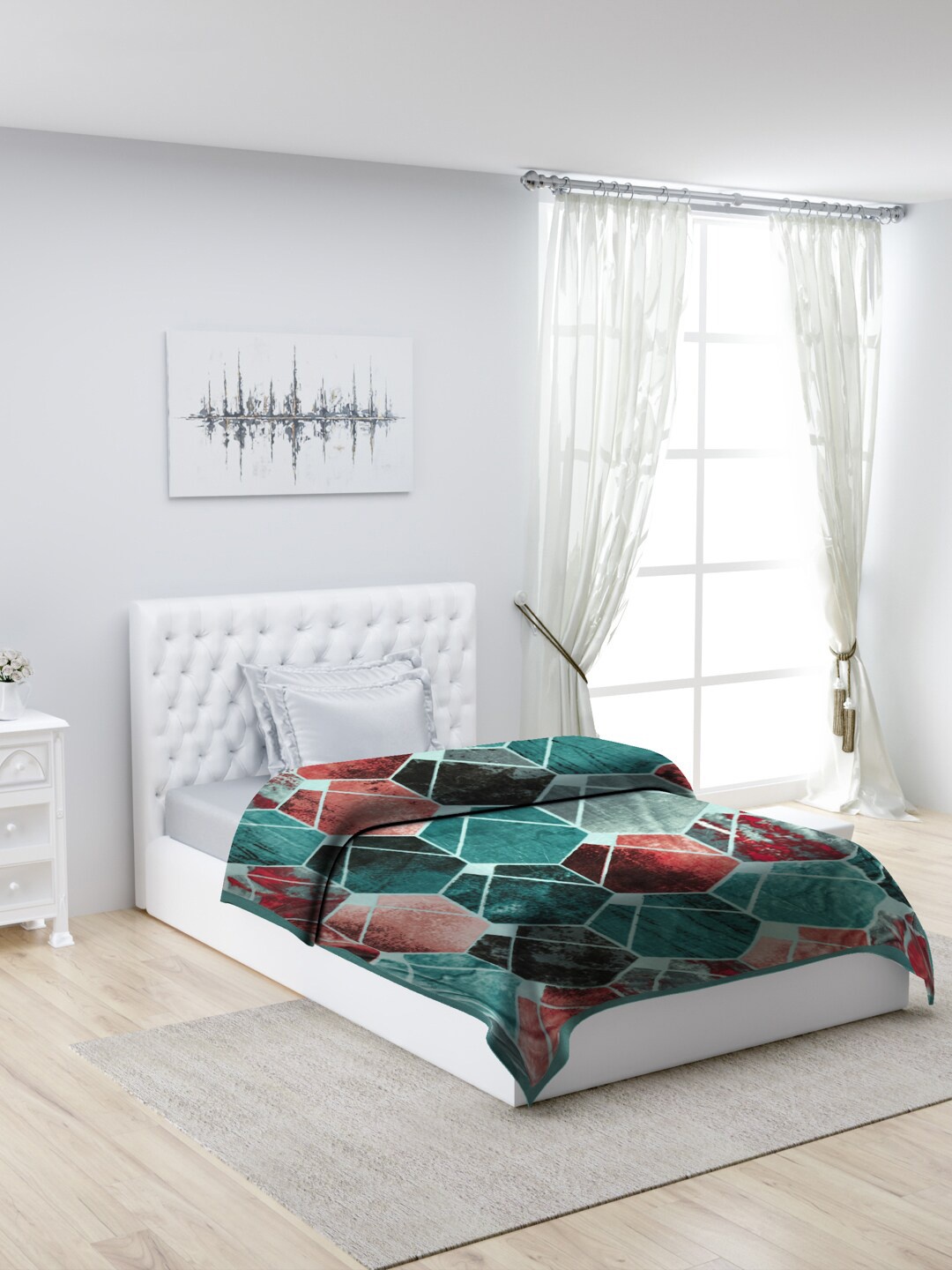 

Monte Carlo Mink Green & Maroon Heavy Winter Single Bed Blanket
