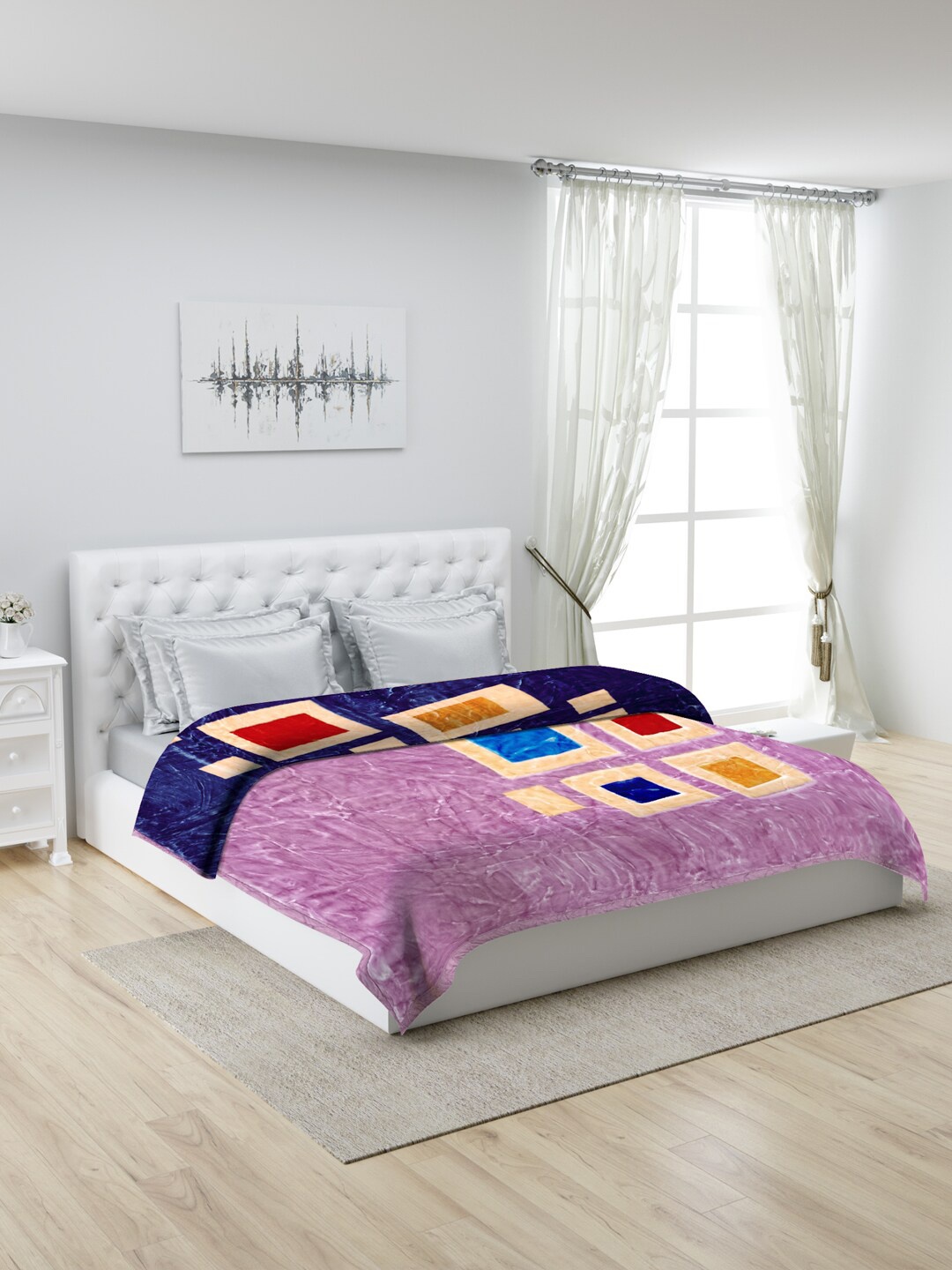 

Monte Carlo Mink Purple & Red Heavy Winter Double Bed Blanket