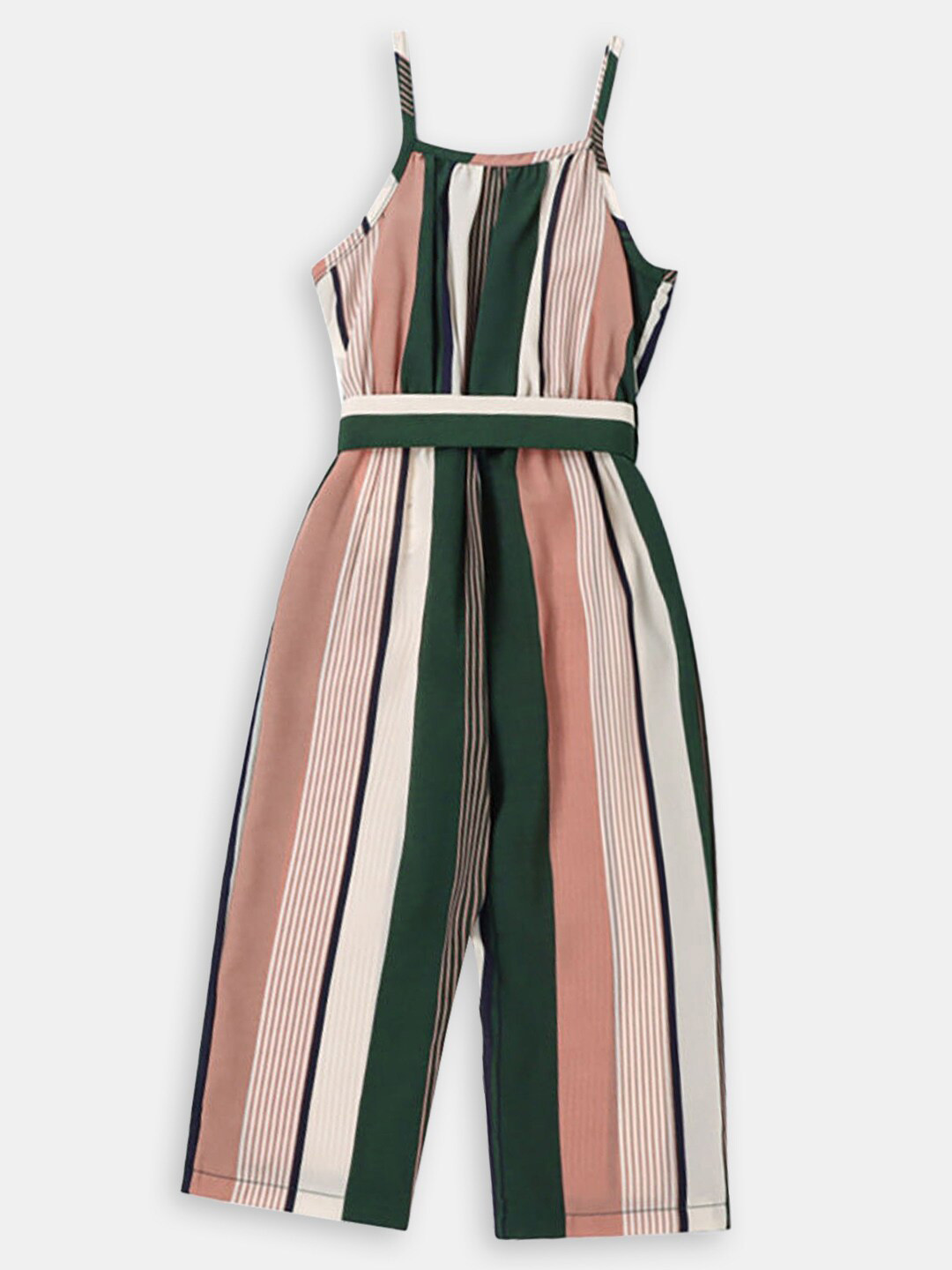 

Hopscotch Girls Striped Basic Jumpsuit, Peach