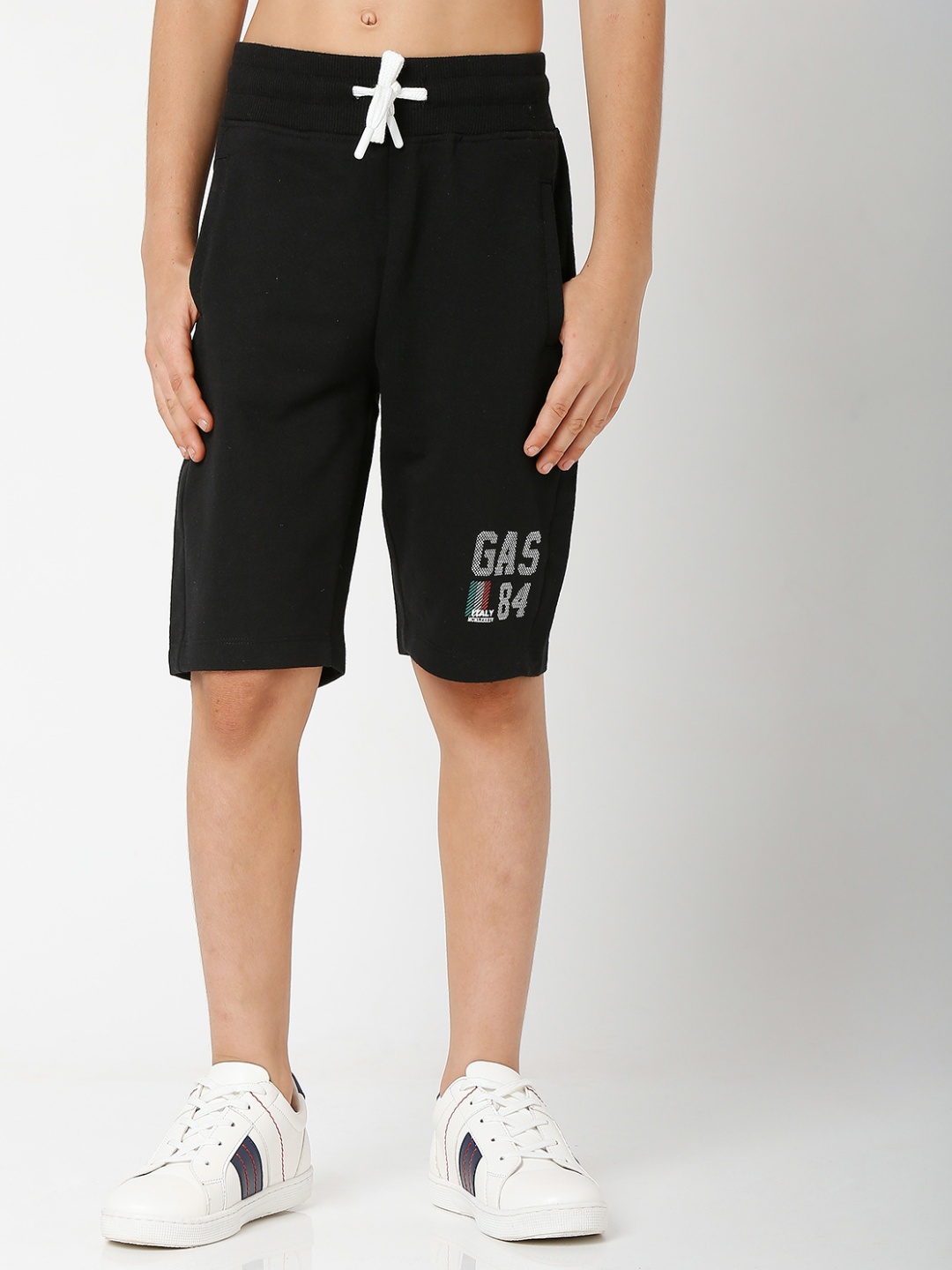 

GAS Kids Boys Solid Sports Shorts, Black