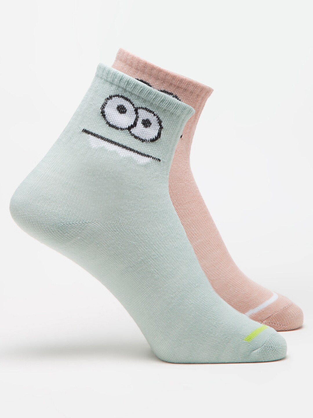 J Style Women Pack Of 2 Assorted Ankle-Length Socks