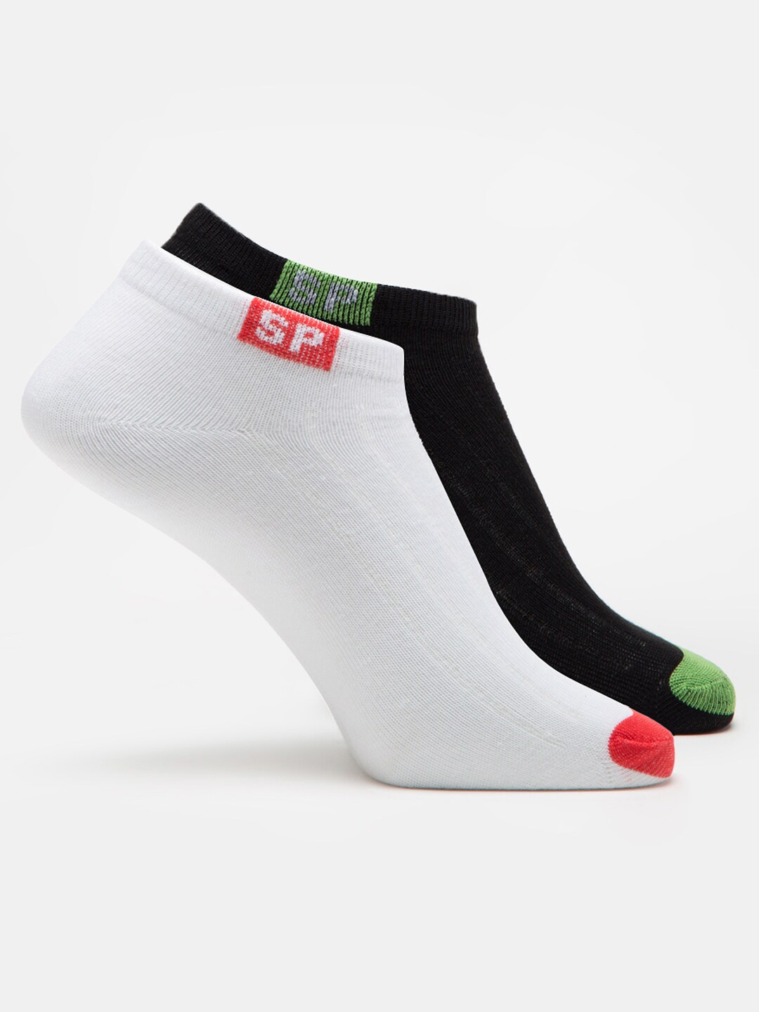 J Style Women Pack Of 2 Assorted Ankle-Length Socks