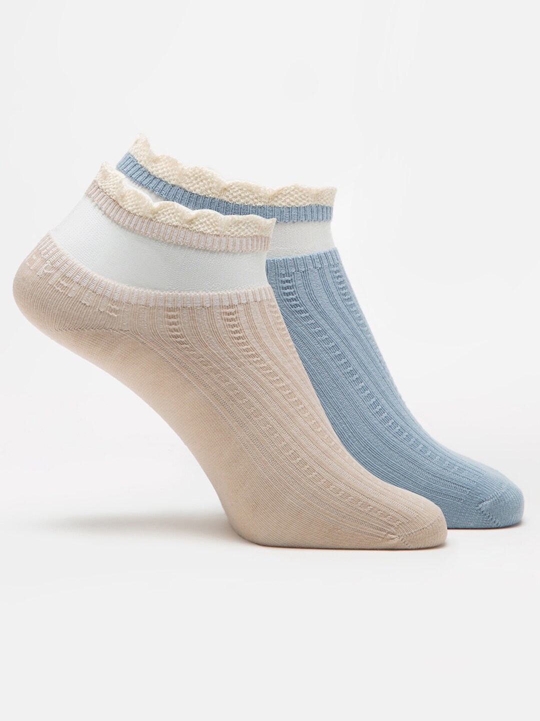 

J Style Women Pack Of 2 Assorted Ankle Length Socks