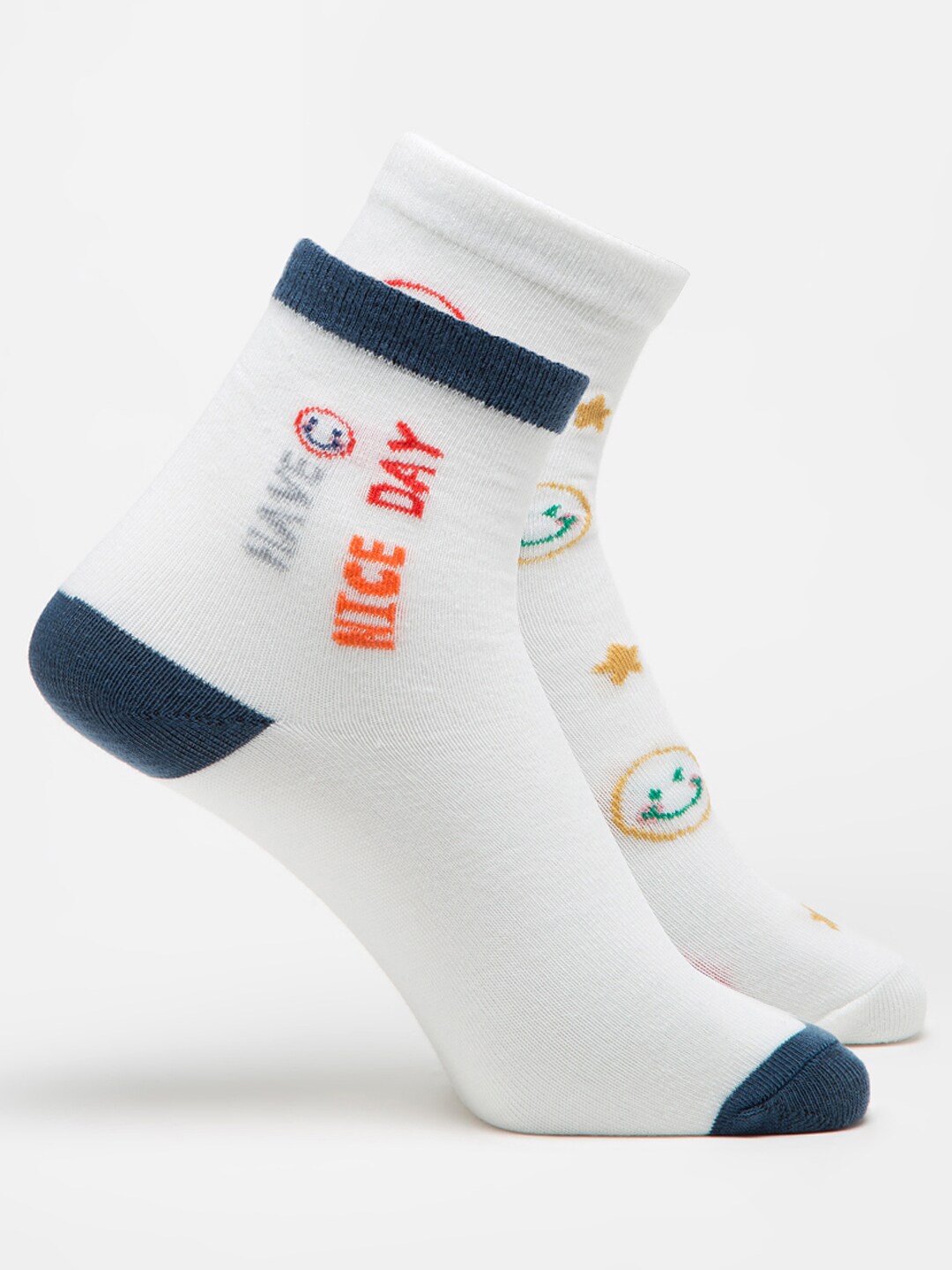 

J Style Women Pack Of 2 Assorted Ankle-Length Socks
