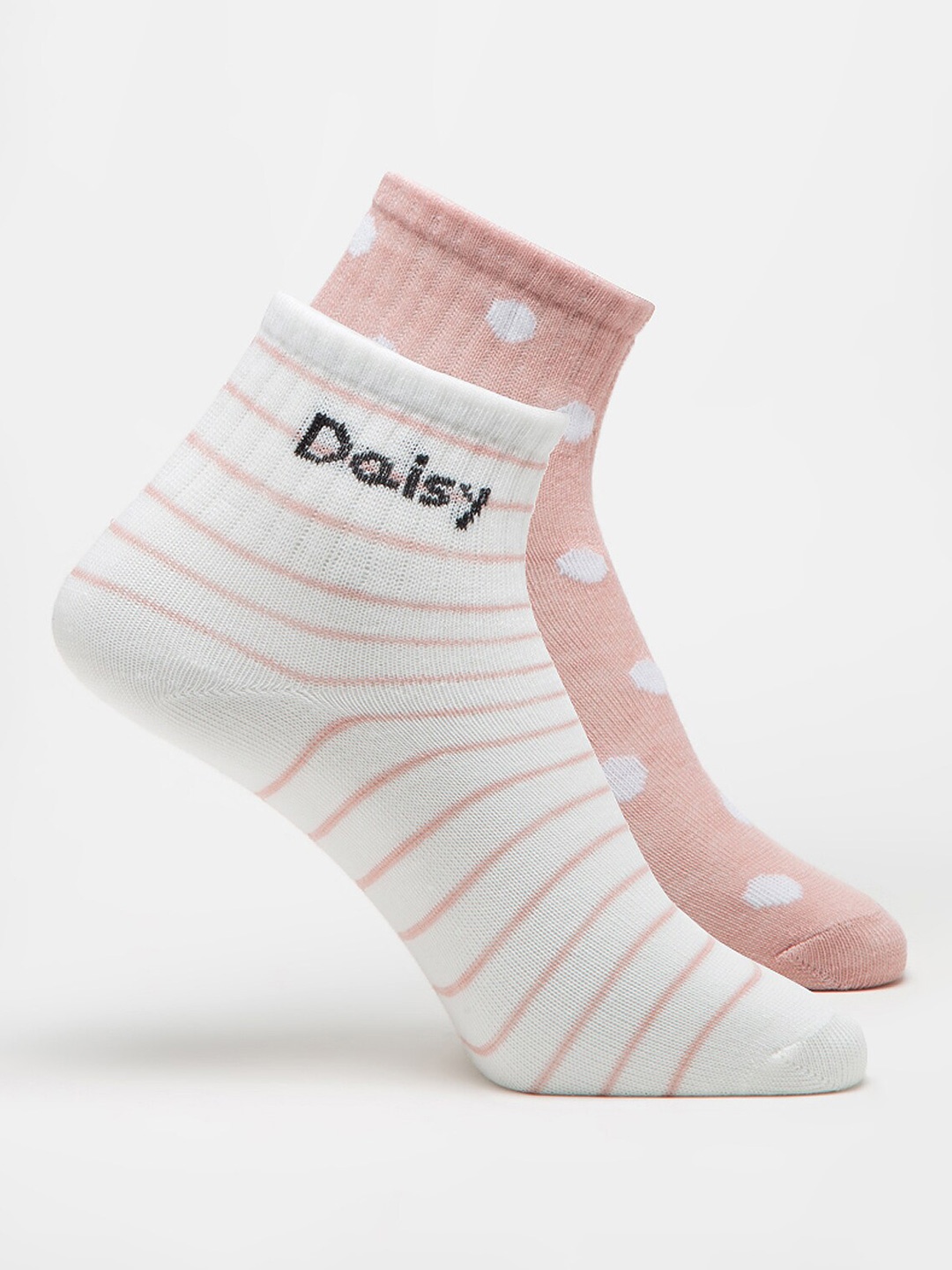 

J Style Women Pack Of 2 Assorted Ankle-Length Socks