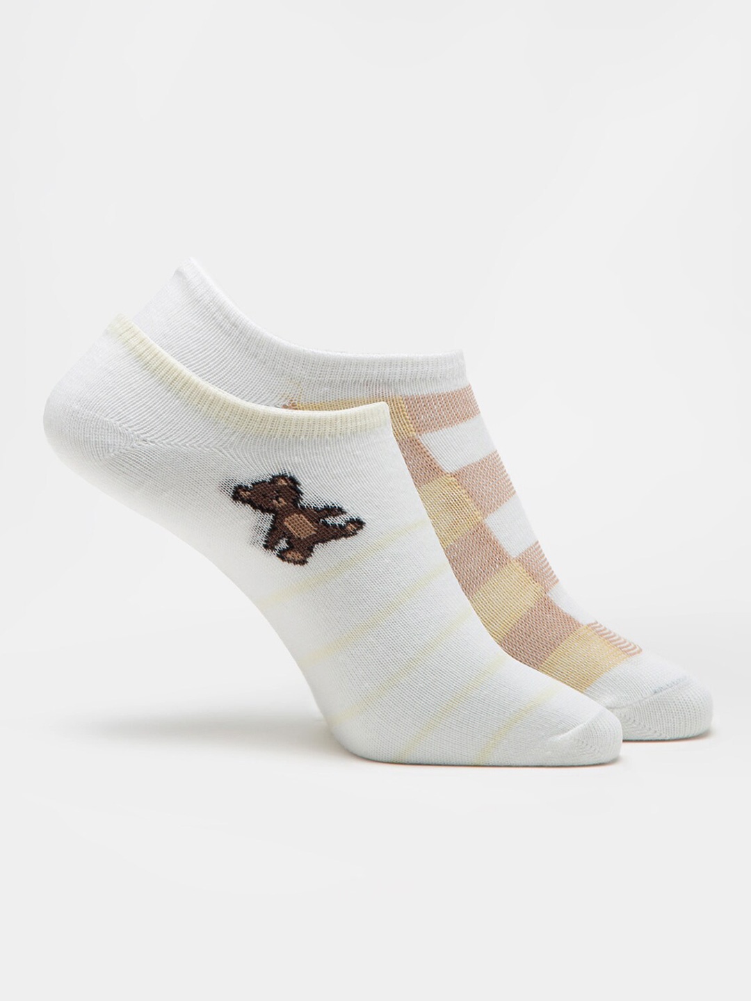 

J Style Women Pack Of 2 Assorted Ankle-Length Socks