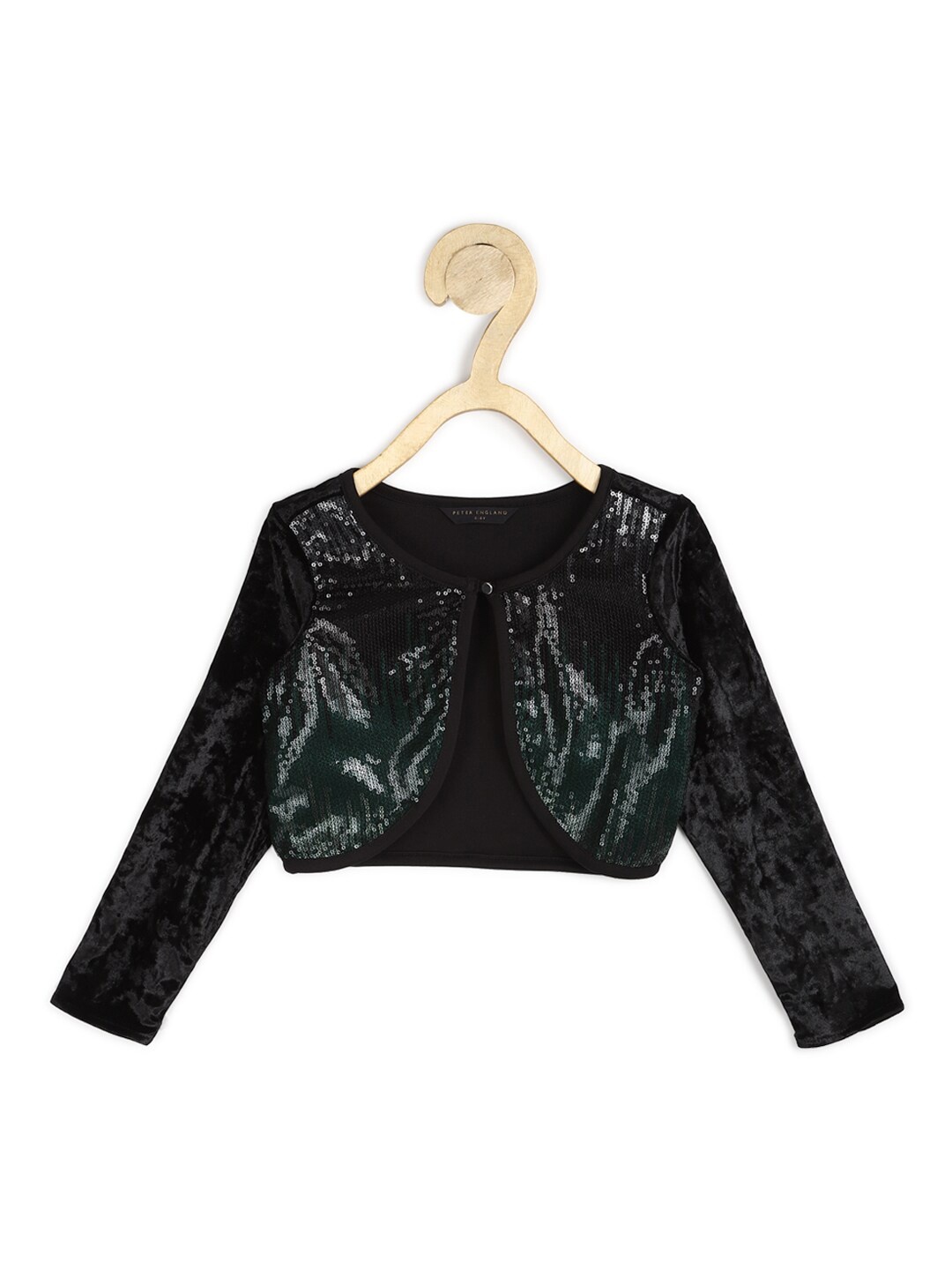 

Peter England Girls Button Shrug, Black