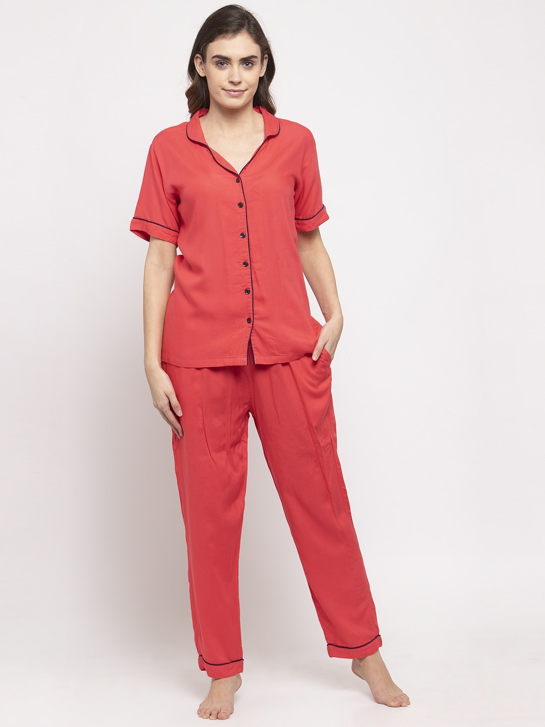

NEUDIS Women Pure Cotton Night suit, Pink