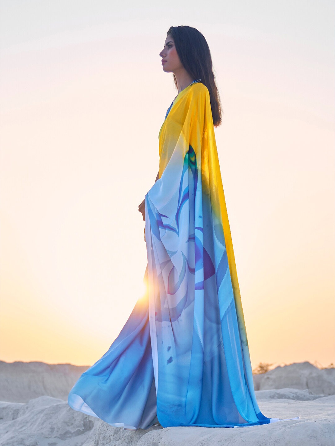 

Anouk Floral Printed Saree, Blue