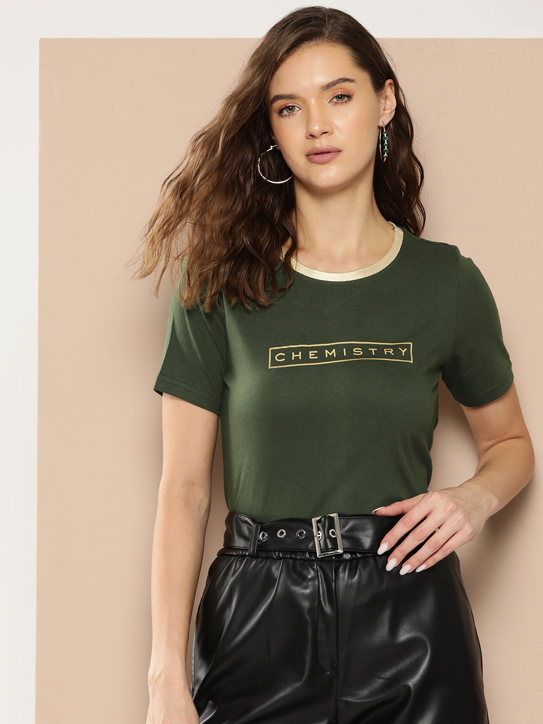 

Chemistry Brand Logo Print Pure Cotton T-shirt, Green
