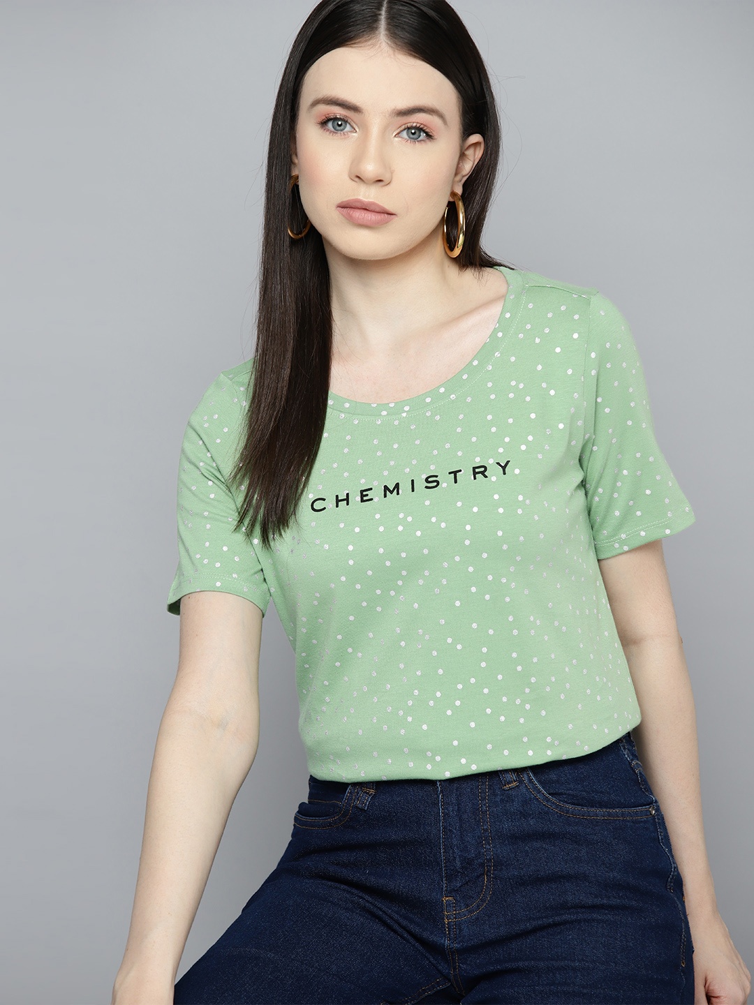 

Chemistry Printed Pure Cotton T-shirt, Green