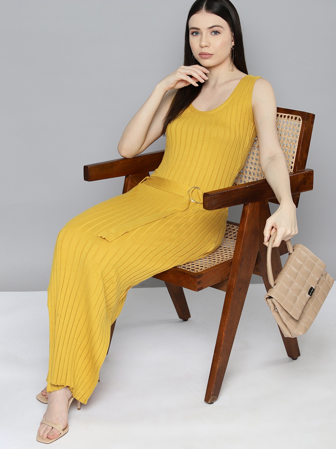 

Chemistry Ribbed Sheath Maxi Dress, Mustard