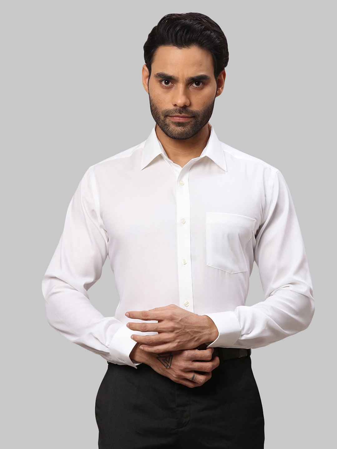 

Park Avenue Men Slim Fit Formal Cotton Shirt, White