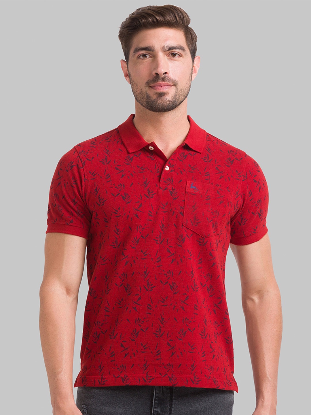 

Parx Men Polo Collar Cotton T-shirt, Orange
