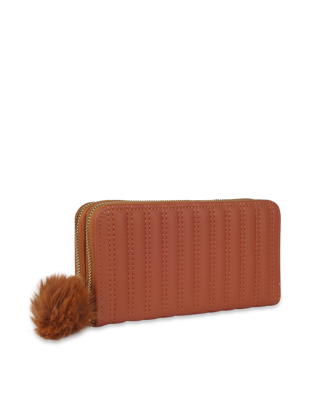 

Kanvas Katha Women Textured Zip Around Wallet, Tan
