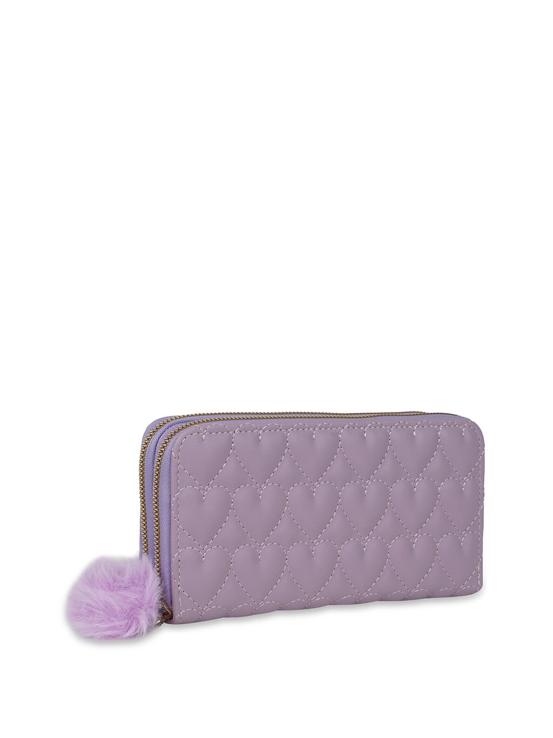 

Kanvas Katha Women Textured Zip Around Wallet, Purple