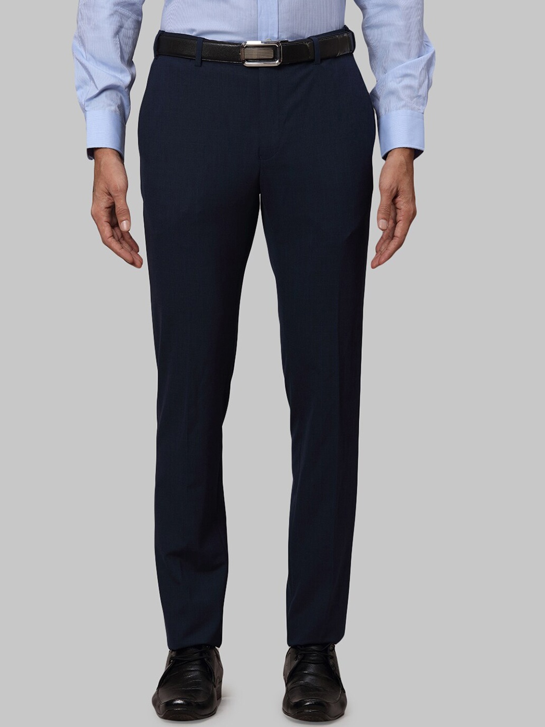 

Raymond Men Slim Fit Formal Trousers, Blue