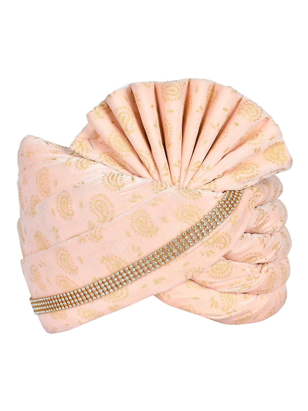 

Silvermerc Designs Men Pure Cotton Wedding Safa Pagdi, Cream