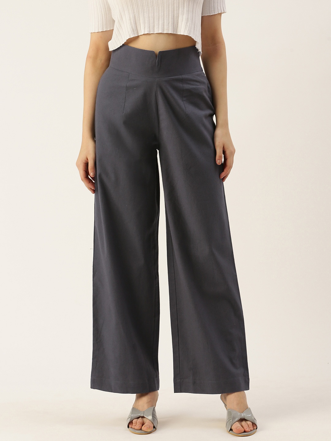 

IQRAAR High-Rise Trousers, Grey