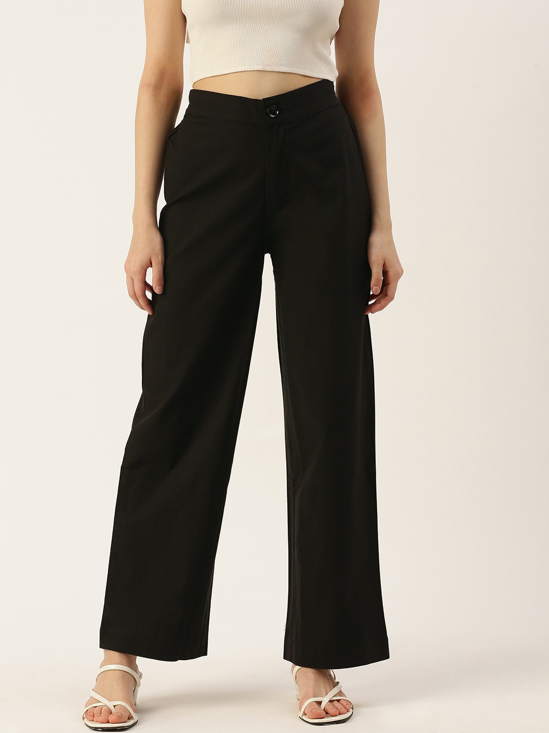 

IQRAAR High-Rise Trousers, Black