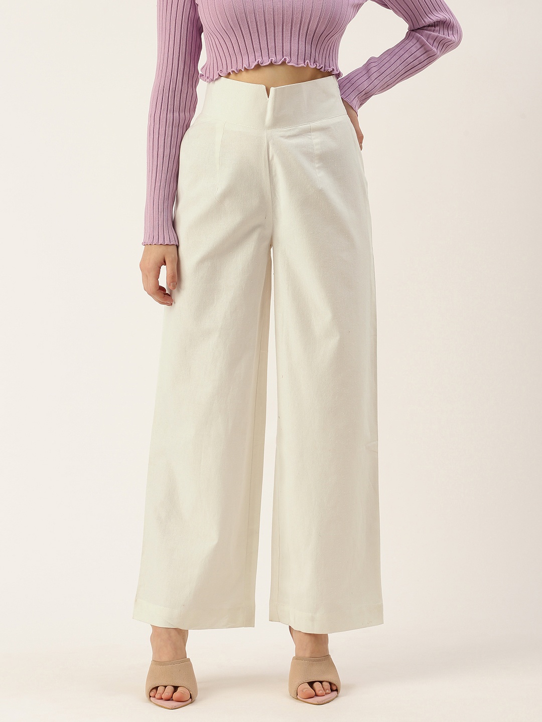 

IQRAAR High-Rise Trousers, White