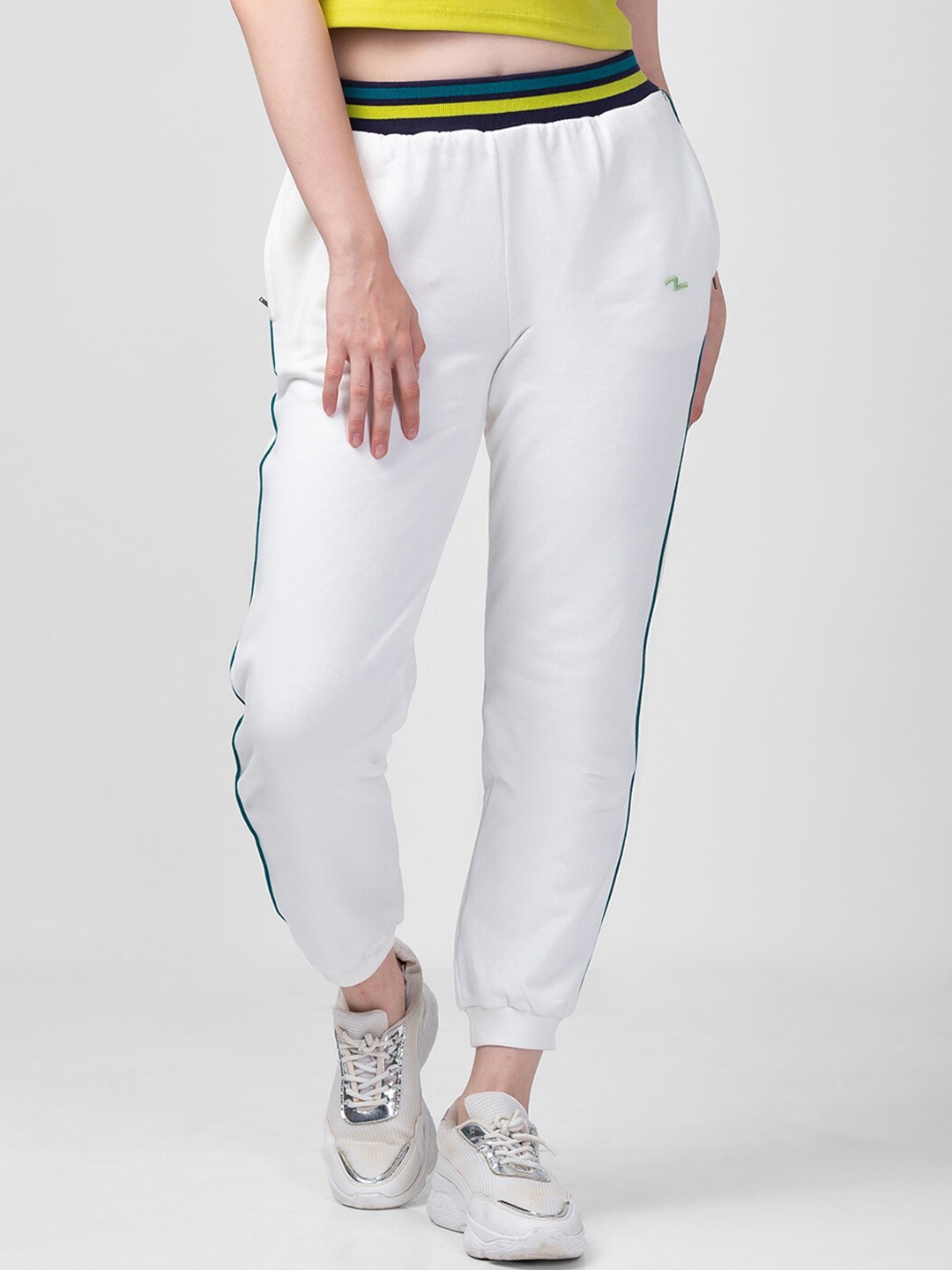

SPYKAR Women Cotton Joggers, Off white