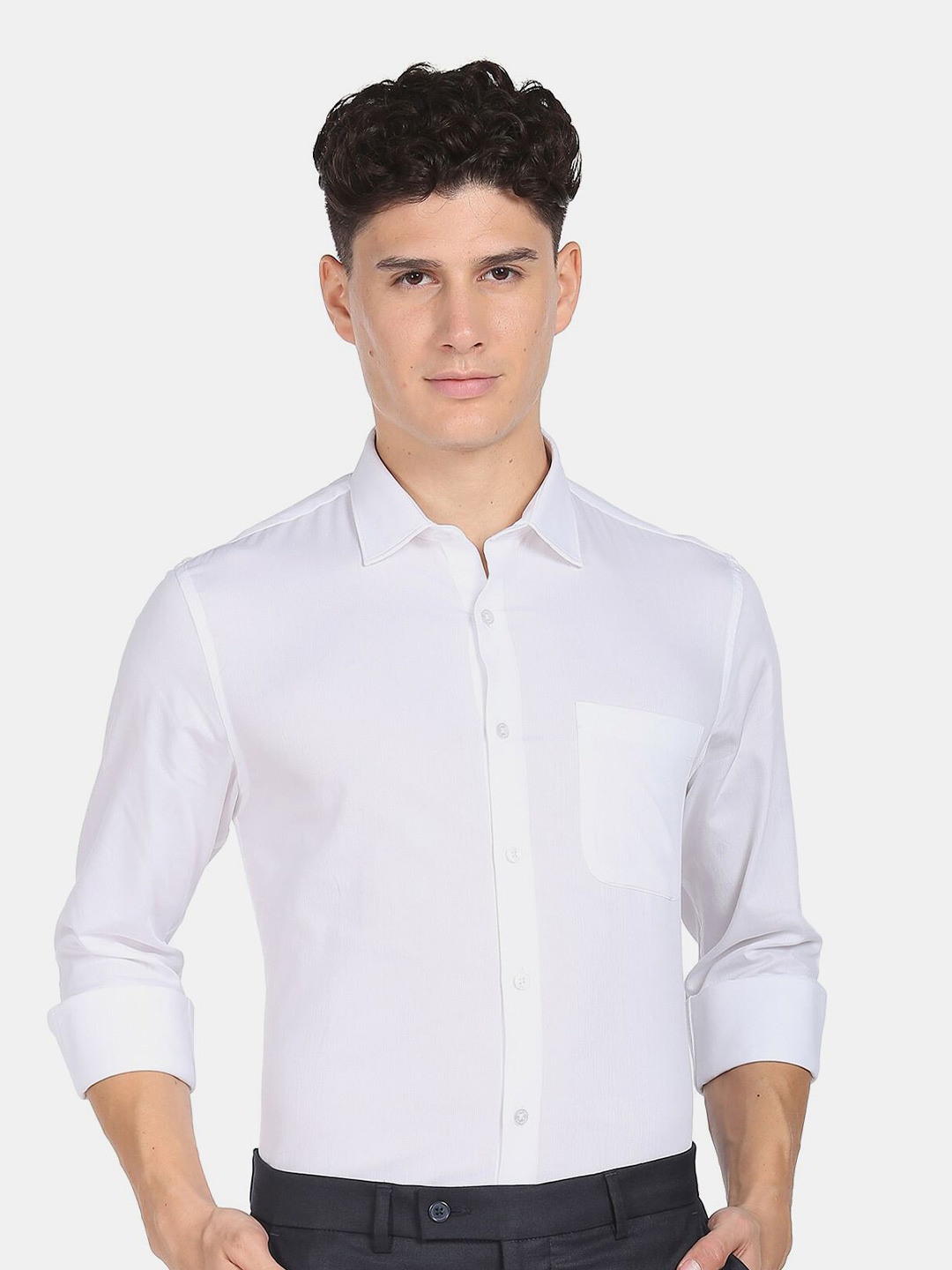 

AD By Arvind Men Formal Shirt, White