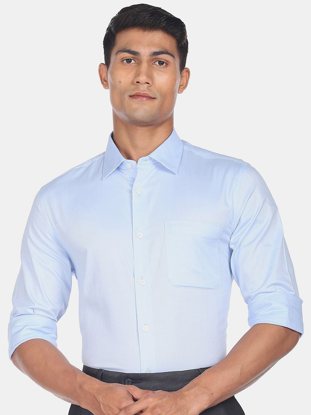 

AD By Arvind Men Formal Cotton Shirt, Blue