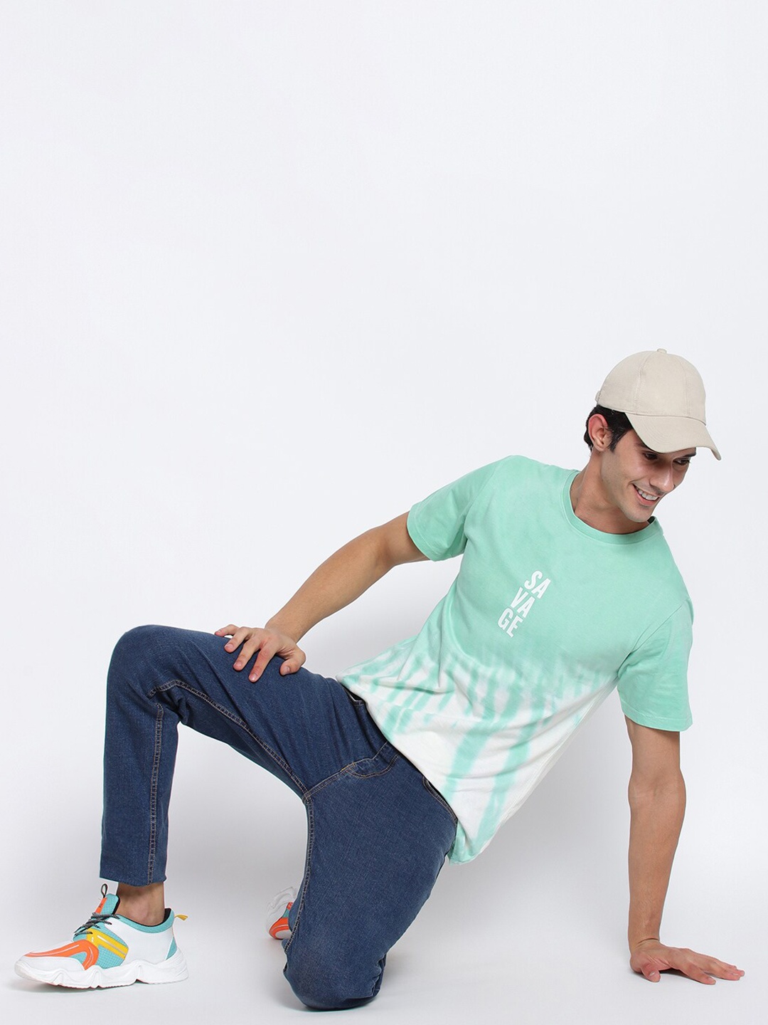

Belliskey Men Tie and Dye Dyed T-shirt, Green