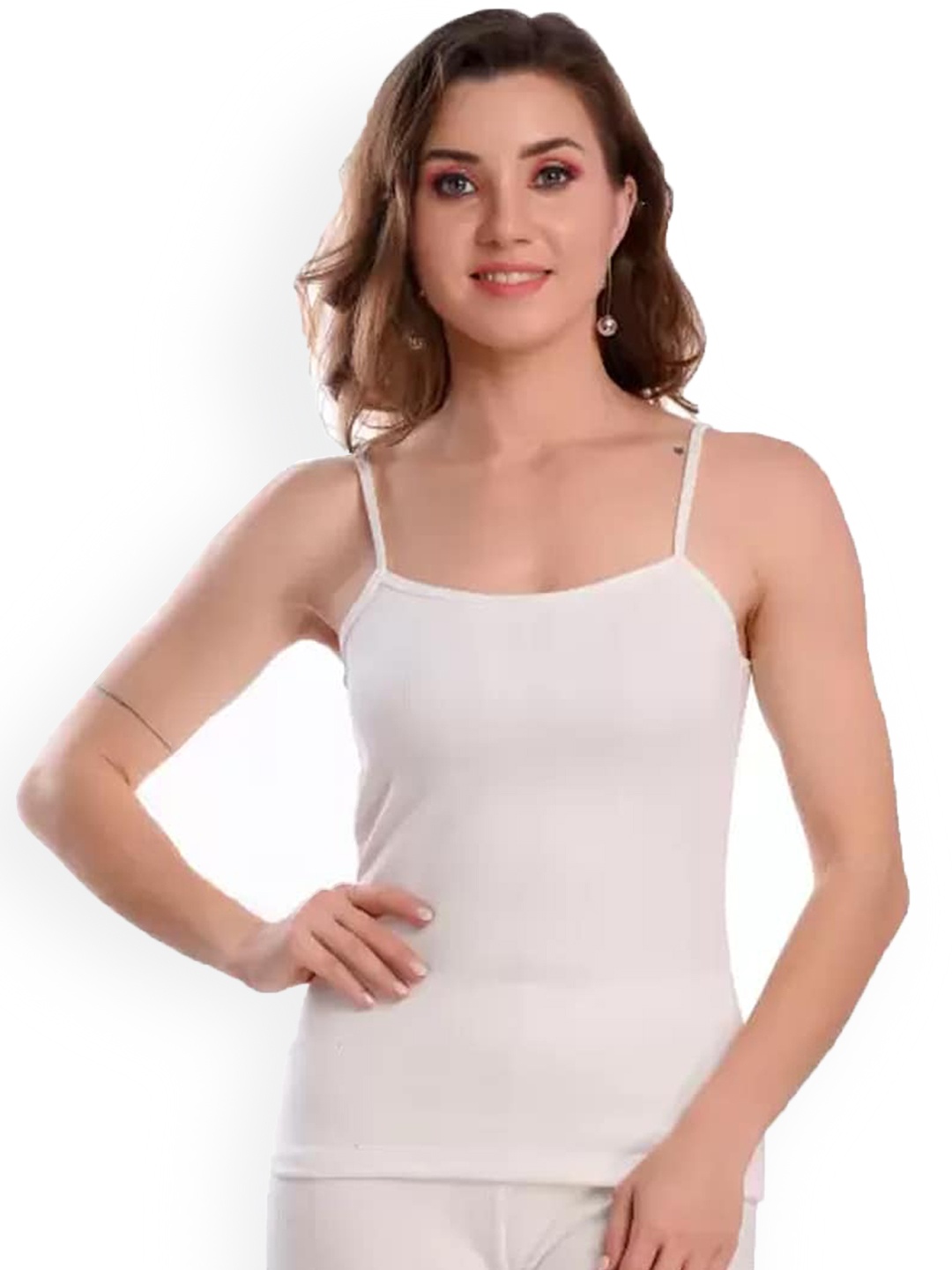 

KEX Slim Fit Thermal Camisole, White