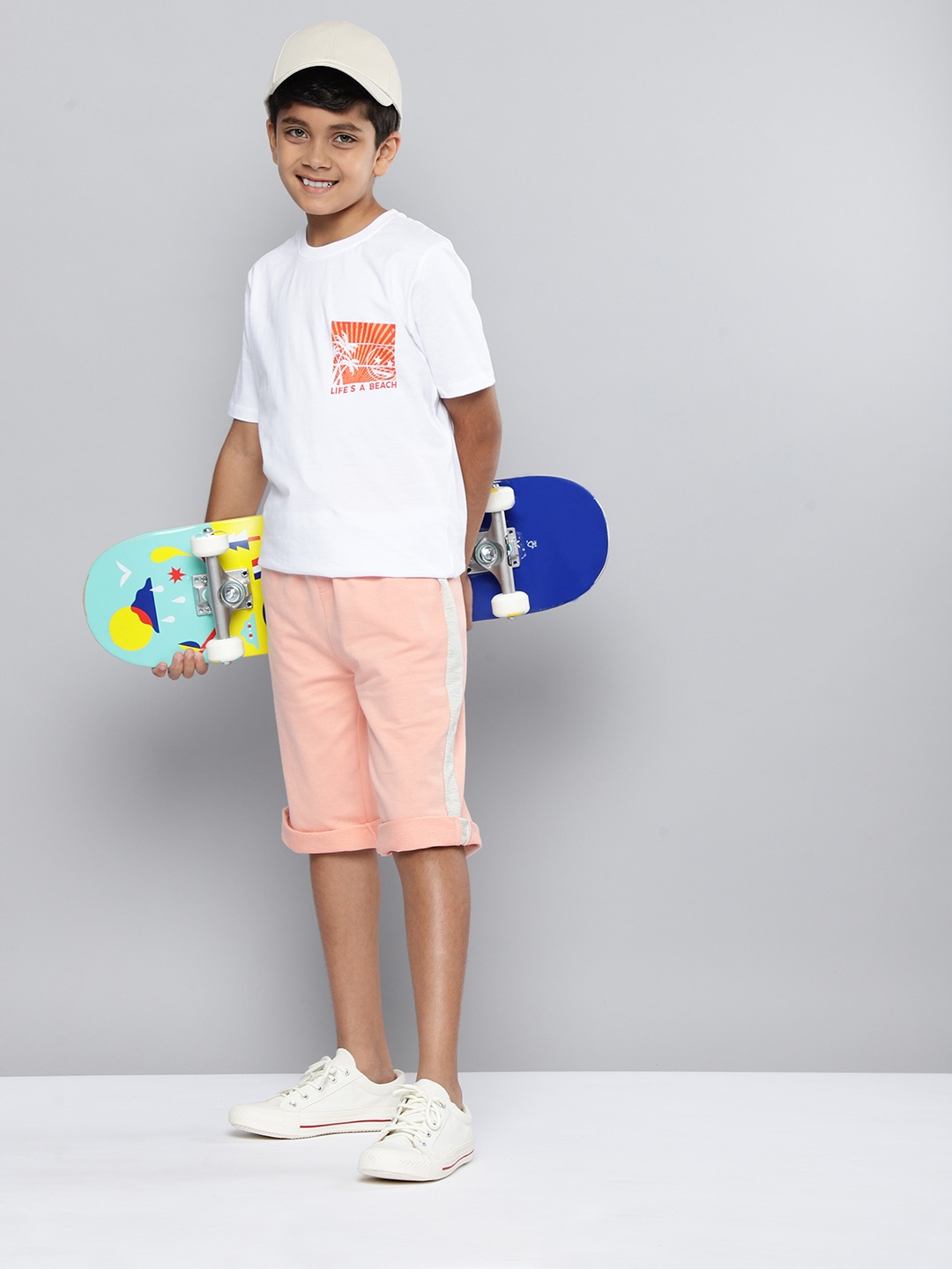 

HERE&NOW Boys Pure Cotton Shorts, Pink