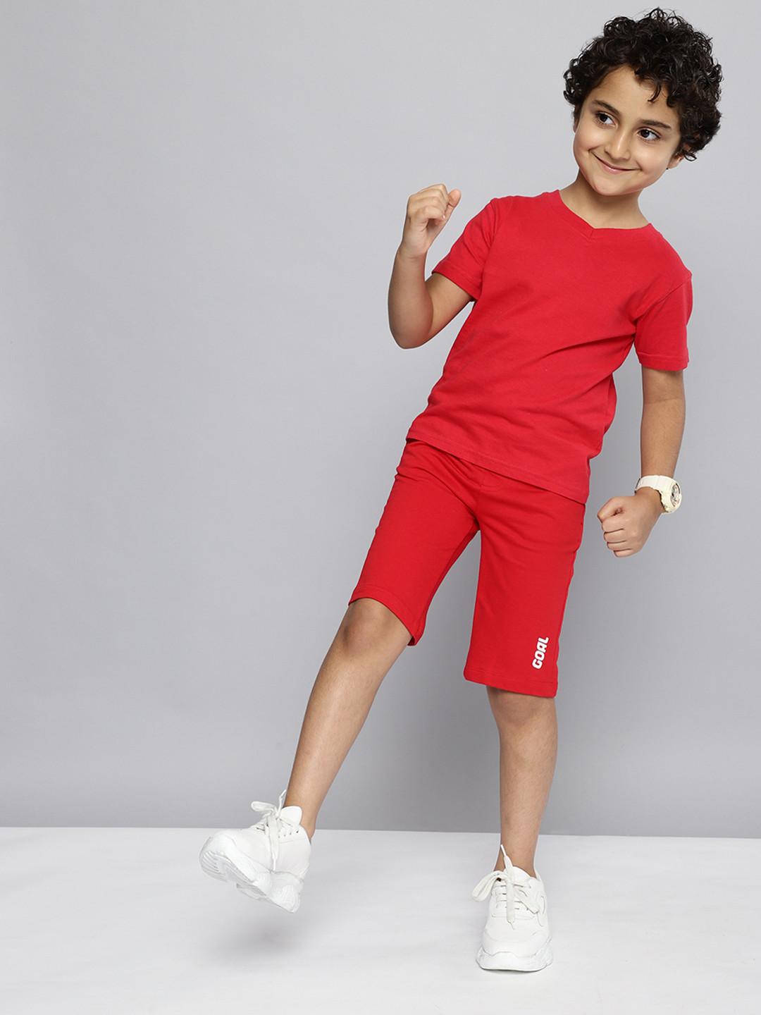 

HERE&NOW Boys Pure Cotton Shorts, Red