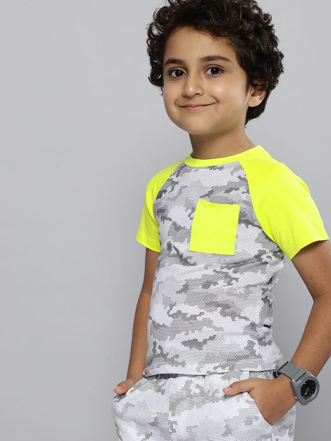 

HERE&NOW Boys Printed Pure Cotton T-shirt, Off white