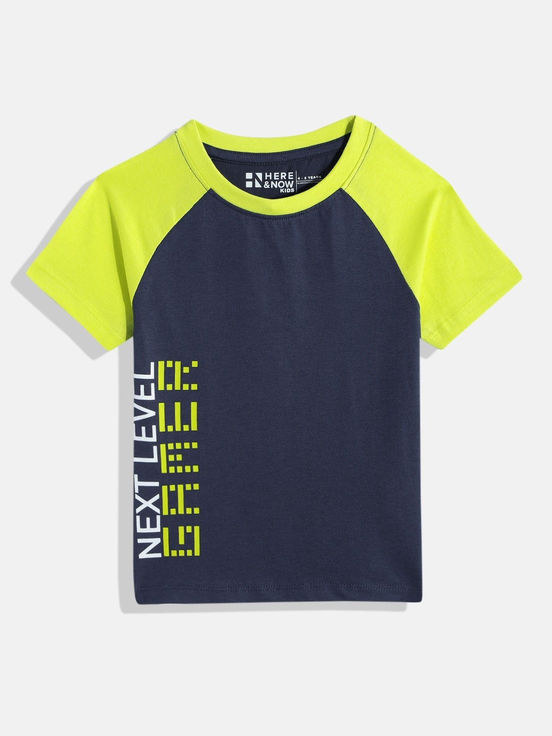 

HERE&NOW Boys Printed Pure Cotton T-shirt, Navy blue
