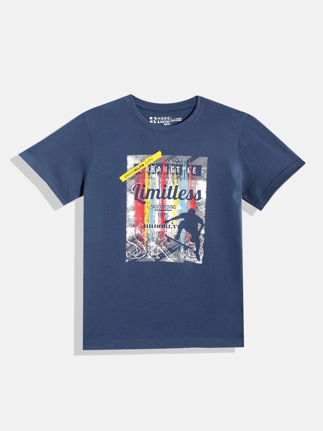 

HERE&NOW Boys Printed T-shirt, Navy blue